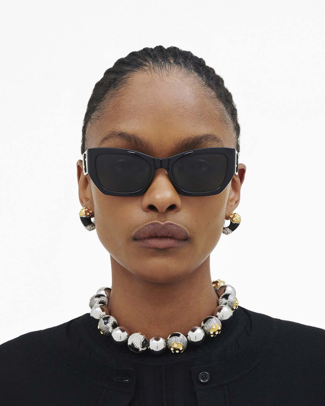 The J Marc Square Cat Eye Sunglasses Black Marc Jacobs / ACCESSORIES
