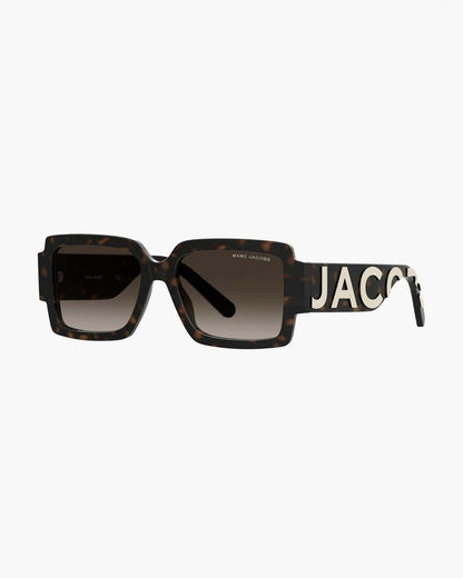 The Bold Logo Square Sunglasses Havana Marc Jacobs / ACCESSORIES