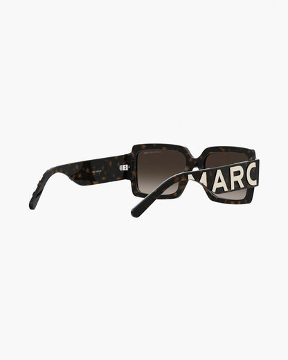 The Bold Logo Square Sunglasses Havana Marc Jacobs / ACCESSORIES
