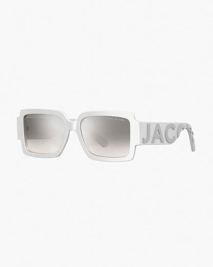 The Bold Logo Square Mirrored Sunglasses White/Grey Marc Jacobs / ACCESSORIES