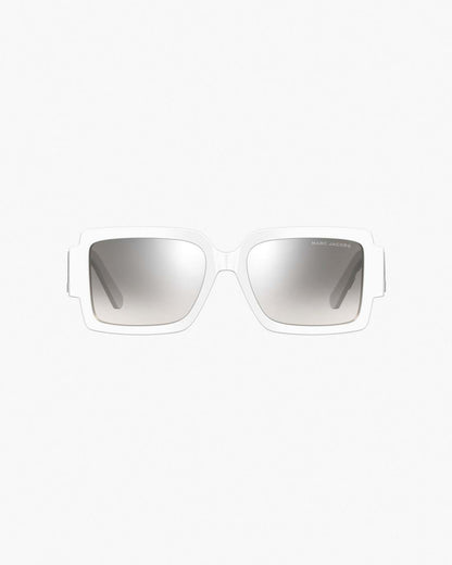 The Bold Logo Square Mirrored Sunglasses White/Grey Marc Jacobs / ACCESSORIES
