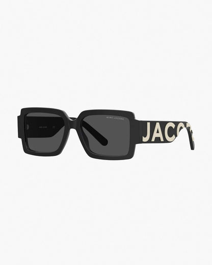 The Bold Logo Square Sunglasses Black/White Marc Jacobs / ACCESSORIES