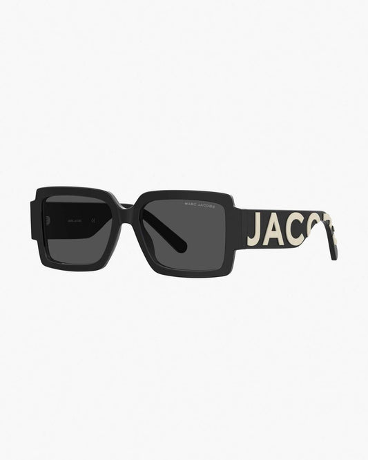 The Bold Logo Square Sunglasses Black/White Marc Jacobs / ACCESSORIES