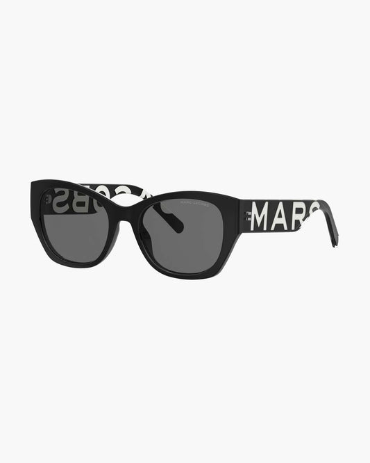 The Bold Logo Square Cat Eye Sunglasses Black/White Marc Jacobs / ACCESSORIES