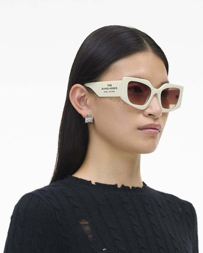 The Square Cat Eye Sunglasses Ivory Marc Jacobs / ACCESSORIES