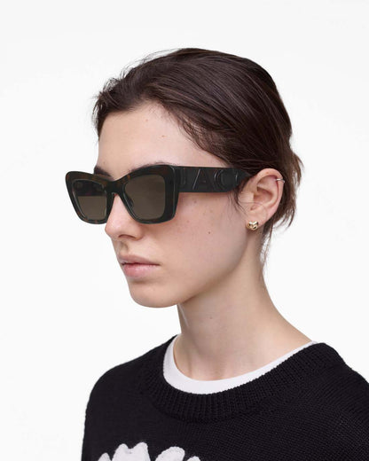 The Bold Logo Cat Eye Sunglasses Havana Marc Jacobs / ACCESSORIES