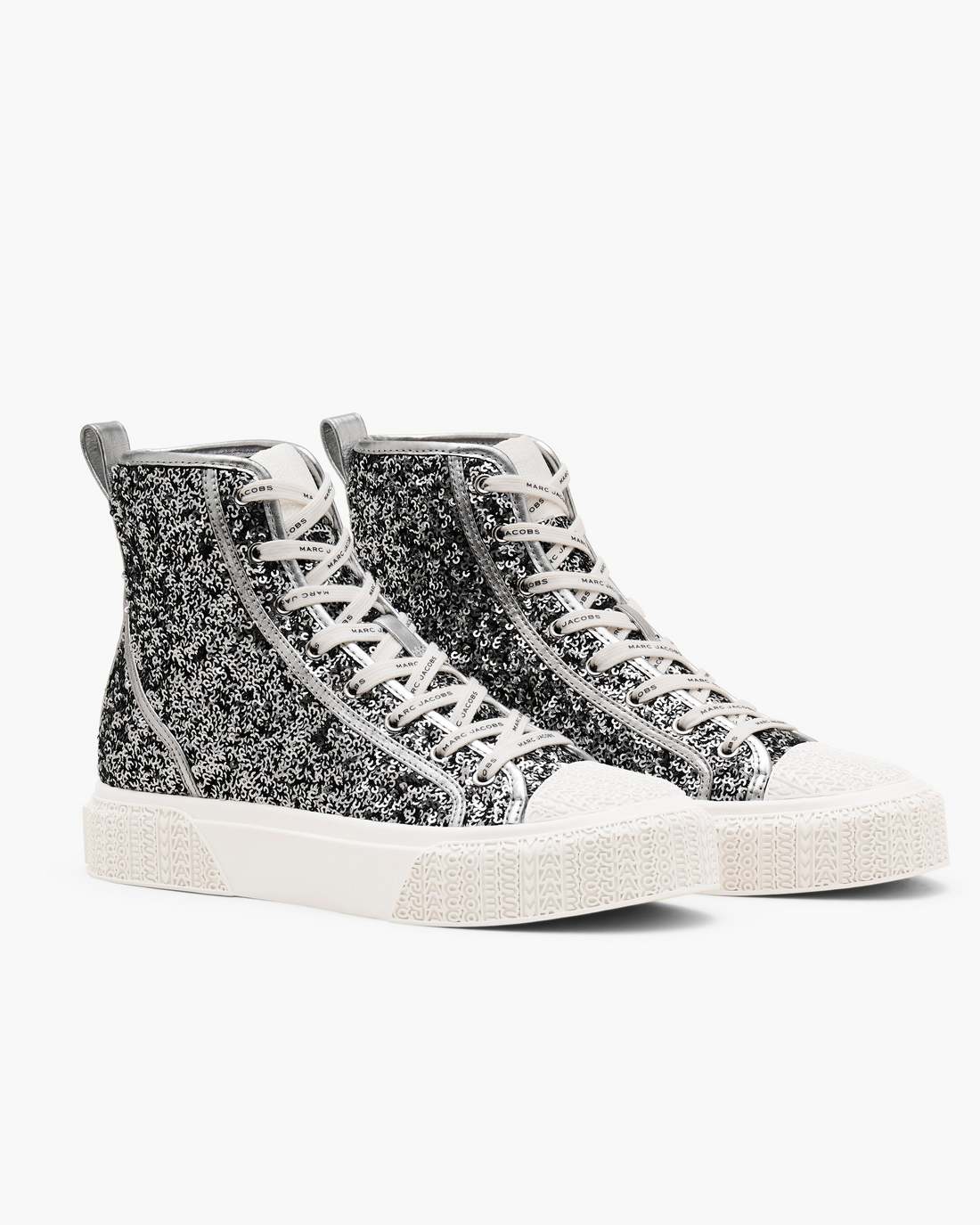 The Sequin High Top Sneaker Silver Marc Jacobs / SHOES|NEW ARRIVALS