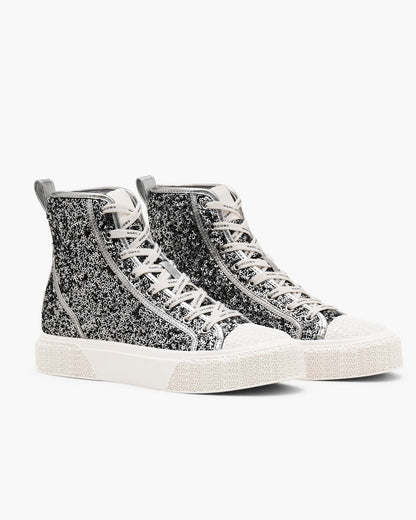The Sequin High Top Sneaker Silver Marc Jacobs / SHOES|NEW ARRIVALS