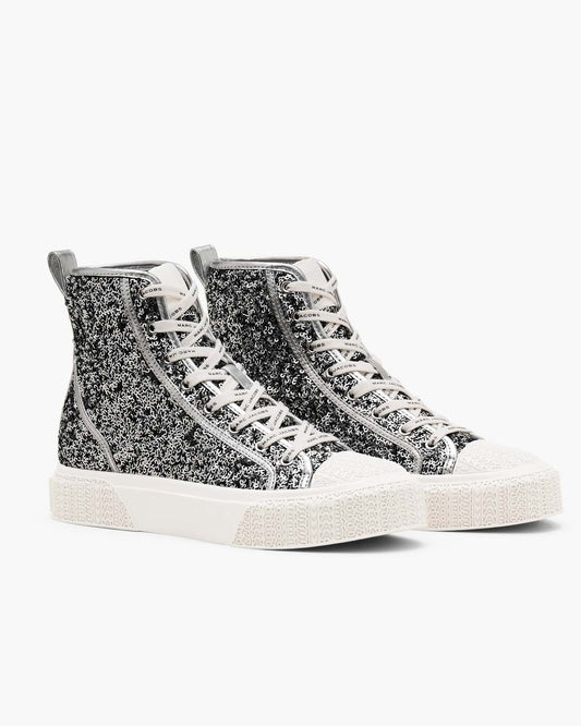 The Sequin High Top Sneaker Silver Marc Jacobs / SHOES|NEW ARRIVALS