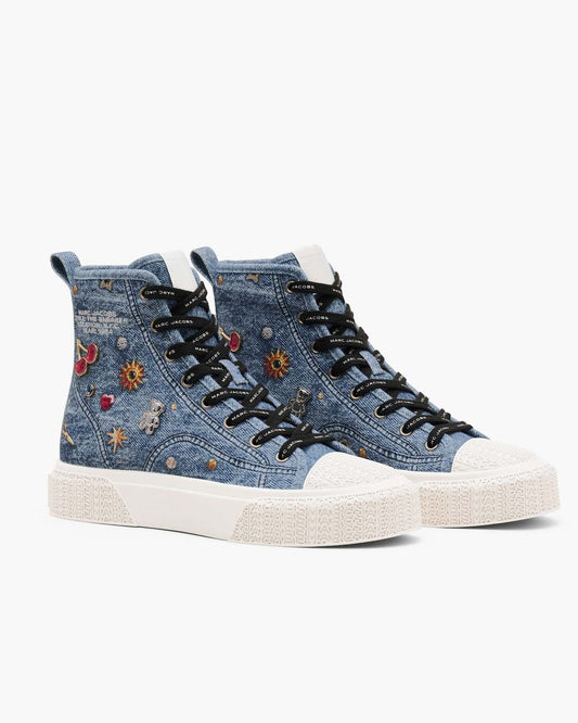 The Trinket Charm High Top Sneaker Medium Wash Multi Marc Jacobs / SHOES|NEW ARRIVALS