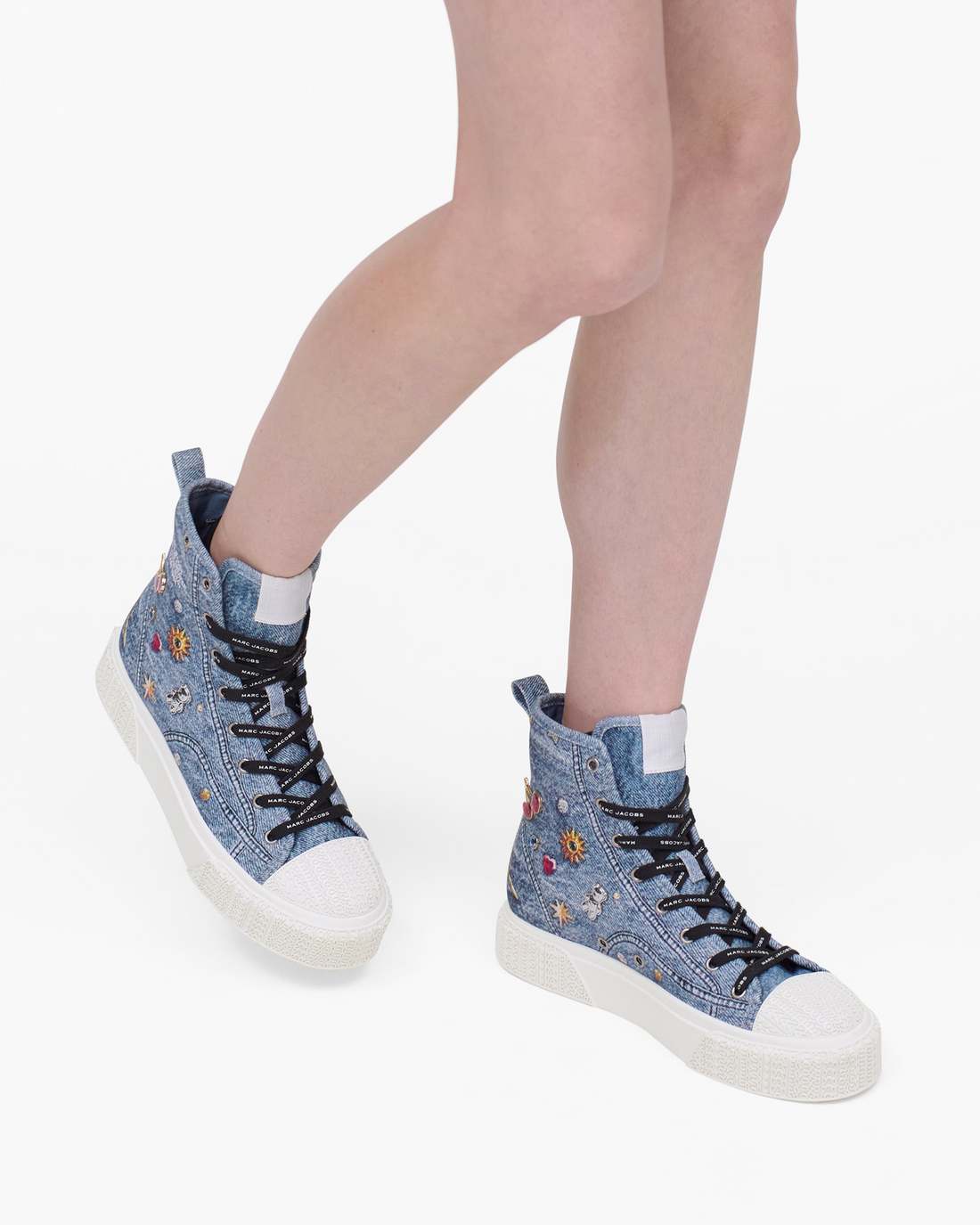 The Trinket Charm High Top Sneaker Medium Wash Multi Marc Jacobs / SHOES|NEW ARRIVALS
