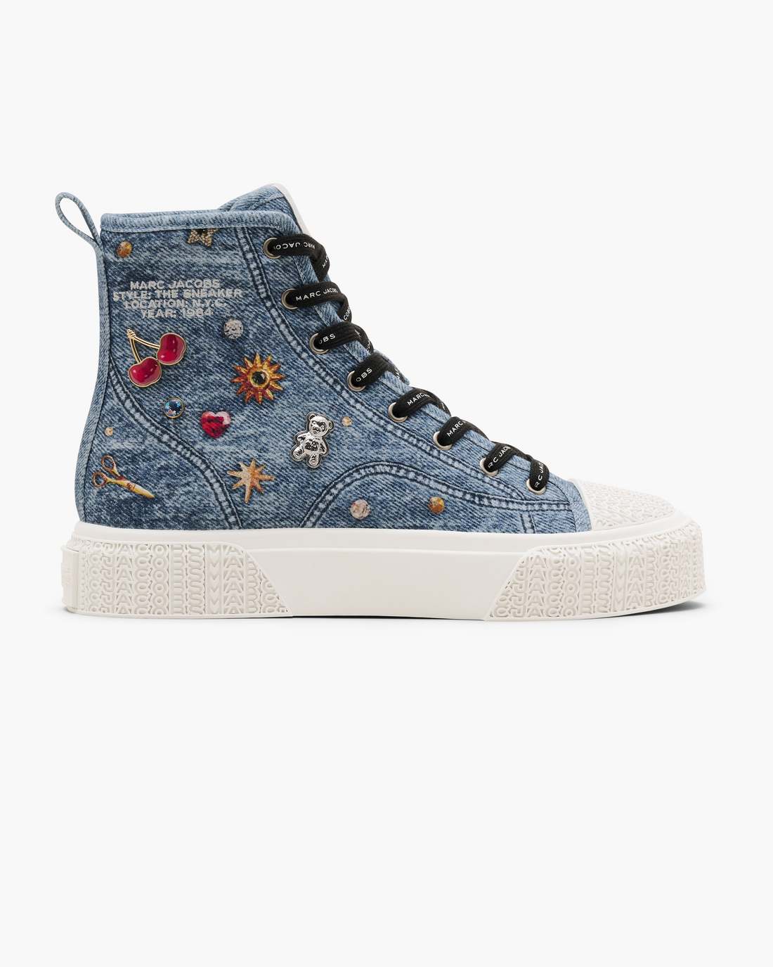The Trinket Charm High Top Sneaker Medium Wash Multi Marc Jacobs / SHOES|NEW ARRIVALS