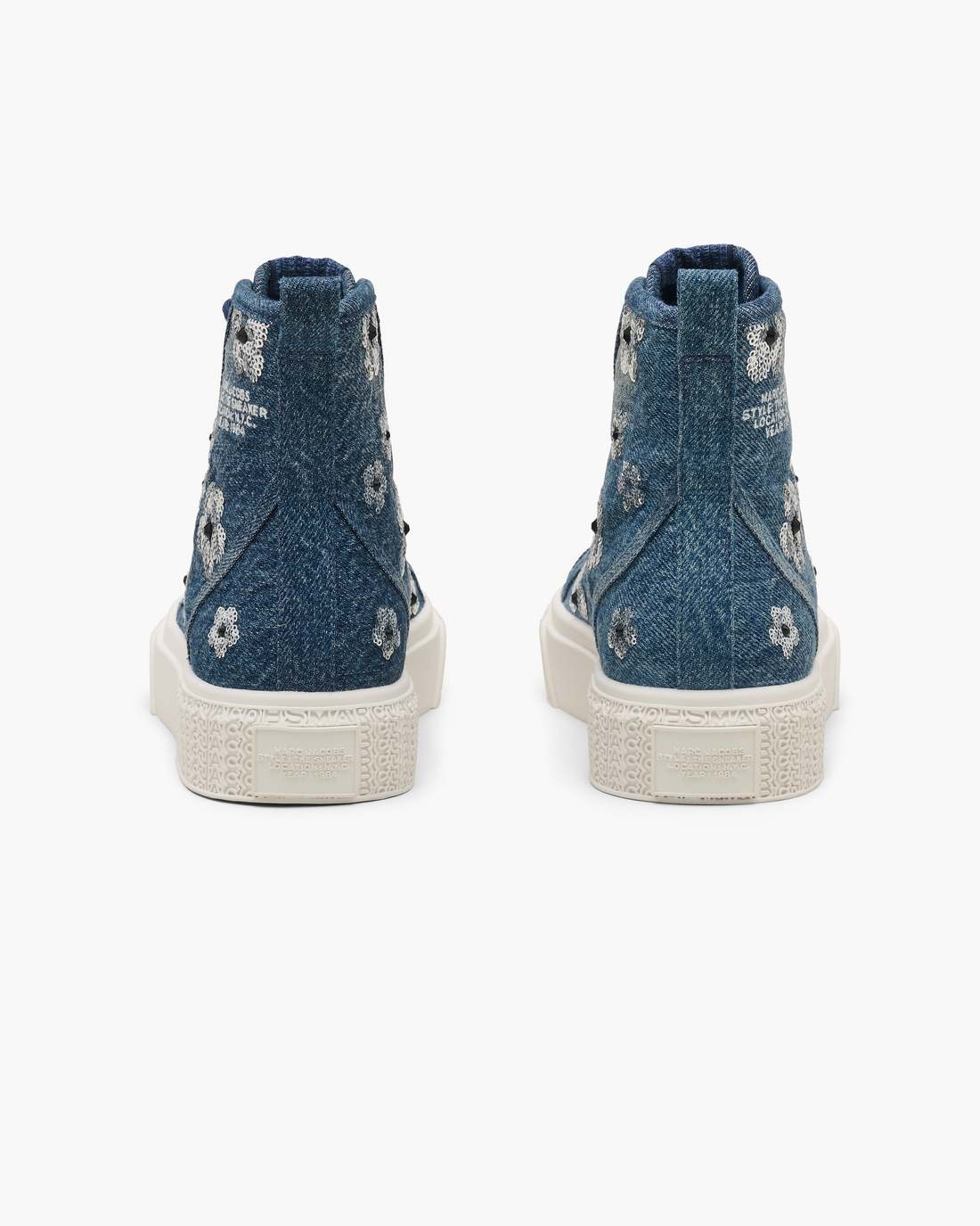 The Sequin Daisy Denim High Top Sneaker Vintage Indigo Marc Jacobs / SHOES