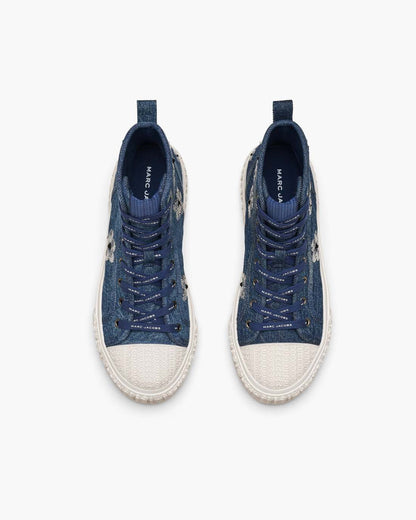 The Sequin Daisy Denim High Top Sneaker Vintage Indigo Marc Jacobs / SHOES