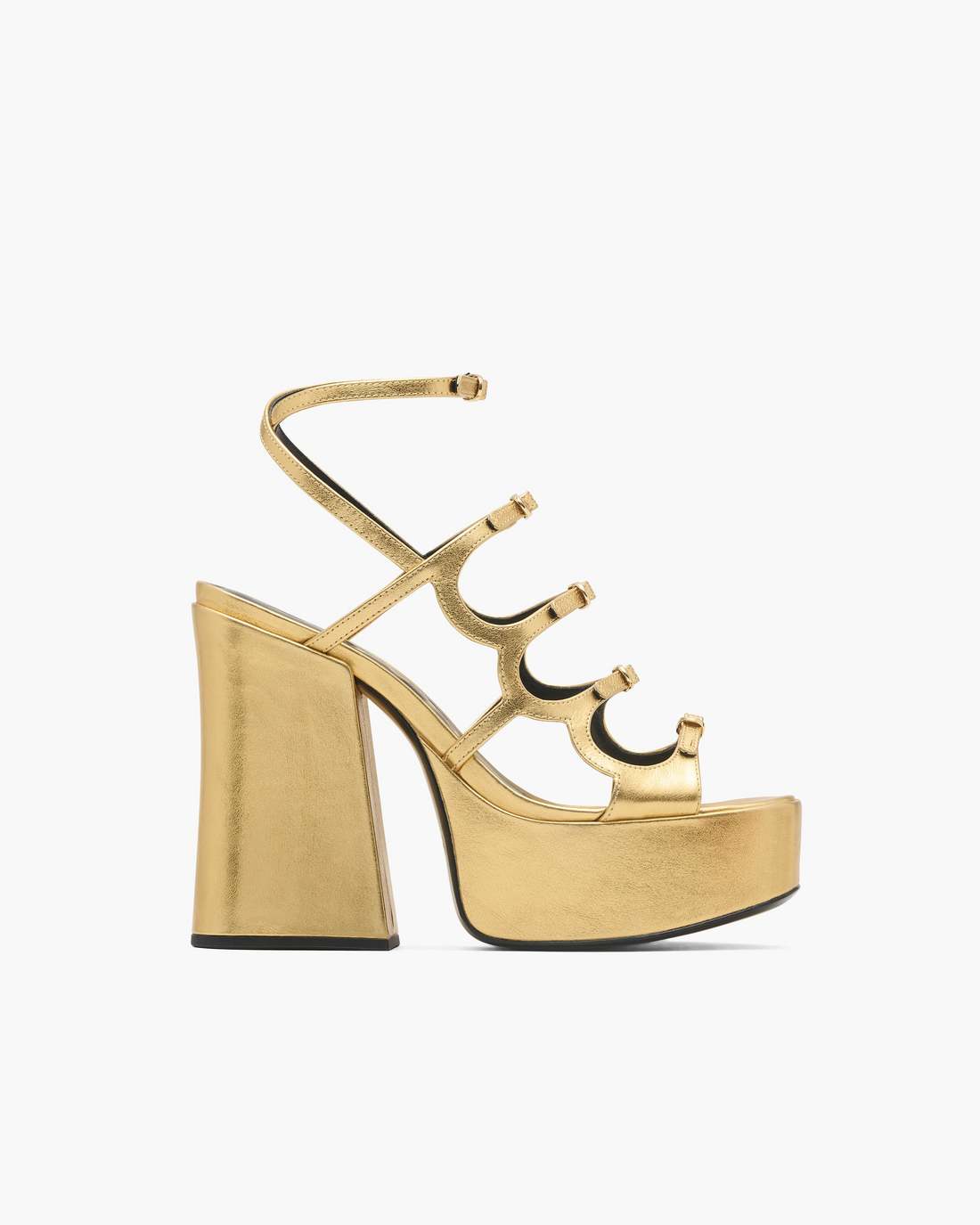 The Metallic Leather Kiki Platform Sandal Gold Marc Jacobs / SHOES