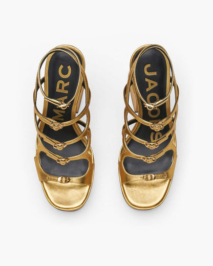 The Metallic Leather Kiki Platform Sandal Gold Marc Jacobs / SHOES