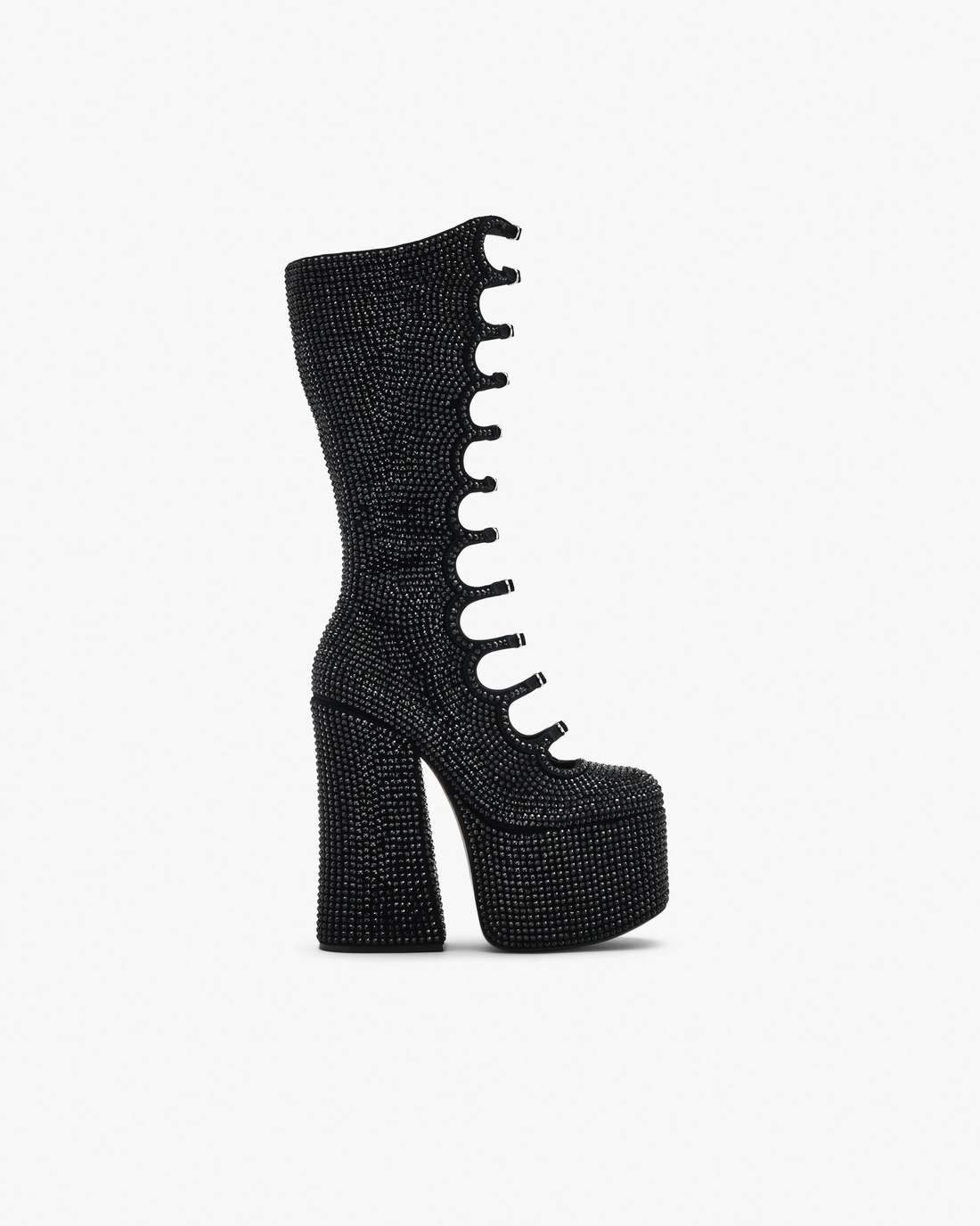 The Rhinestone Kiki Knee-High Boot Black/Black Marc Jacobs / SHOES