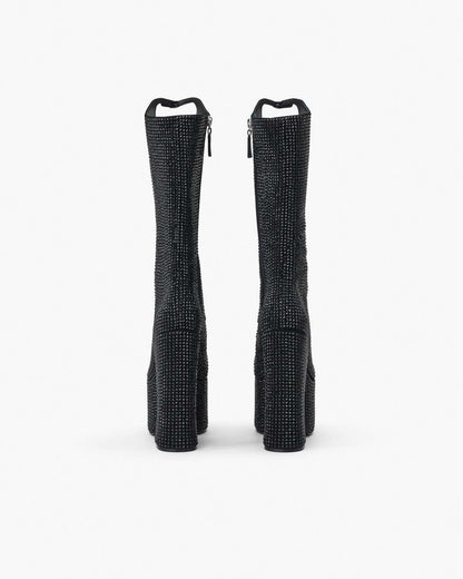 The Rhinestone Kiki Knee-High Boot Black/Black Marc Jacobs / SHOES