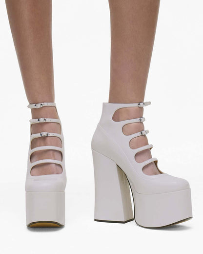 The Patent Leather Kiki Ankle Boot White Marc Jacobs / SHOES
