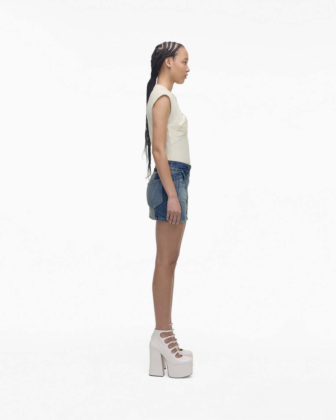 The Patent Leather Kiki Ankle Boot White Marc Jacobs / SHOES