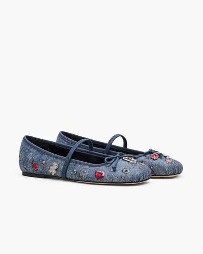 The Trinket Charm Sabrina Ballerina Medium Wash Multi Marc Jacobs / SHOES|NEW ARRIVALS