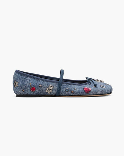 The Trinket Charm Sabrina Ballerina Medium Wash Multi Marc Jacobs / SHOES|NEW ARRIVALS