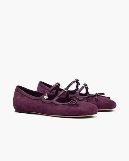 The Suede Kiki Ballerina Dark Plum Marc Jacobs / SHOES