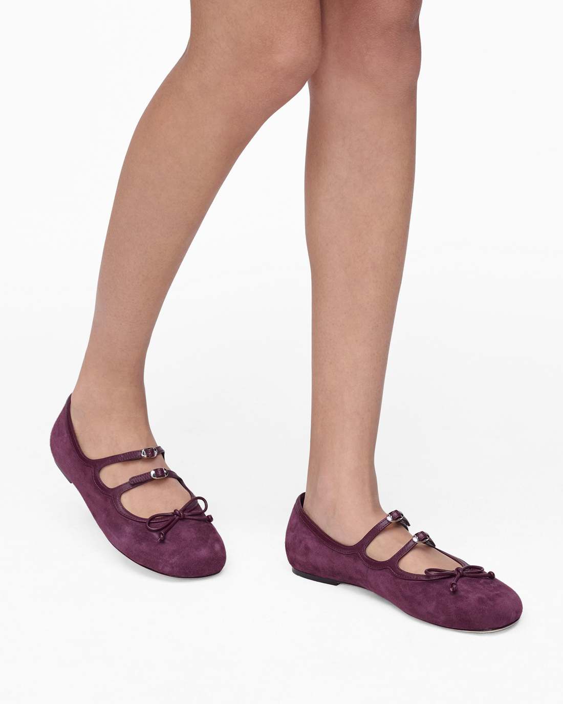 The Suede Kiki Ballerina Dark Plum Marc Jacobs / SHOES