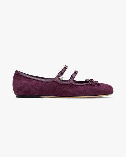 The Suede Kiki Ballerina Dark Plum Marc Jacobs / SHOES