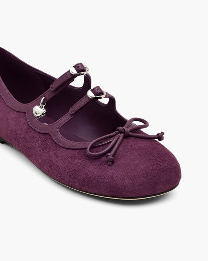 The Suede Kiki Ballerina Dark Plum Marc Jacobs / SHOES