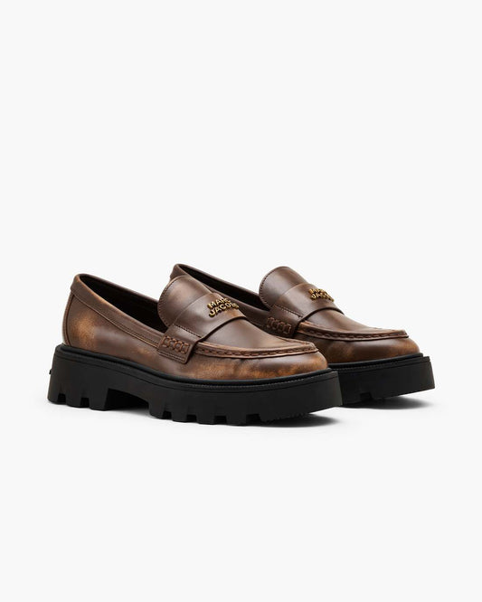 The Distressed Leather Frankie Loafer Ebony Marc Jacobs / SHOES