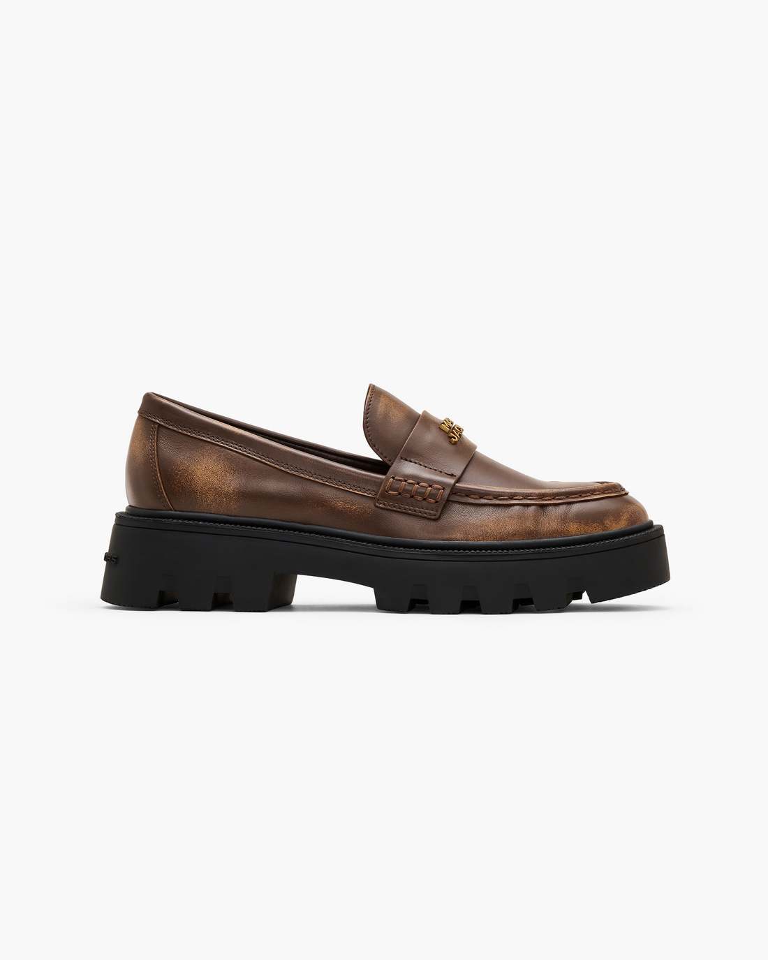 The Distressed Leather Frankie Loafer Ebony Marc Jacobs / SHOES