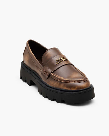 The Distressed Leather Frankie Loafer Ebony Marc Jacobs / SHOES
