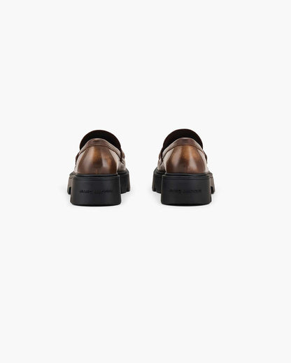 The Distressed Leather Frankie Loafer Ebony Marc Jacobs / SHOES