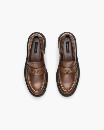 The Distressed Leather Frankie Loafer Ebony Marc Jacobs / SHOES