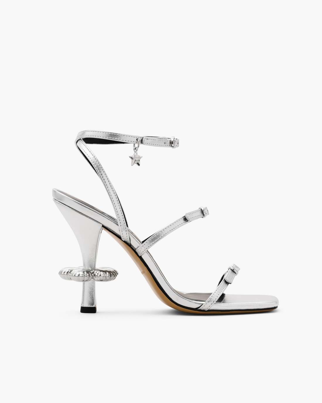 The Metallic Leather Daisy Heel Silver Marc Jacobs / SHOES|NEW ARRIVALS