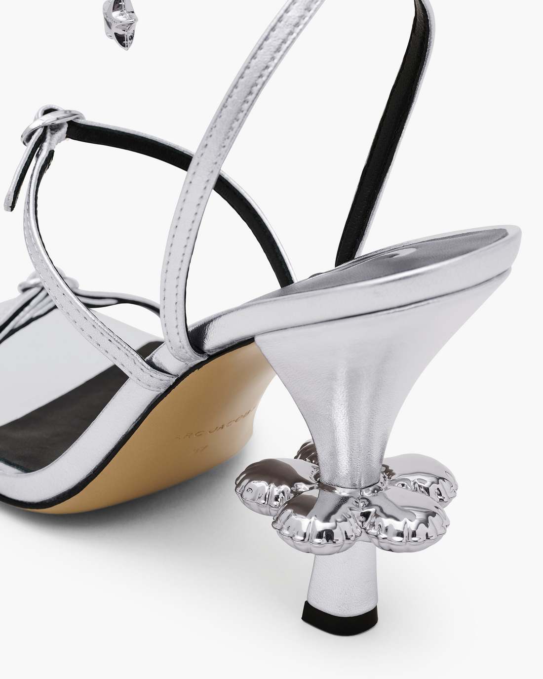The Metallic Leather Daisy Heel Silver Marc Jacobs / SHOES|NEW ARRIVALS