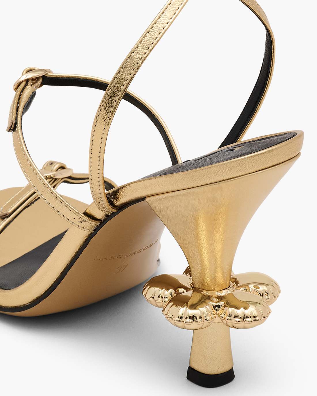 The Metallic Leather Daisy Heel Gold Marc Jacobs / SHOES