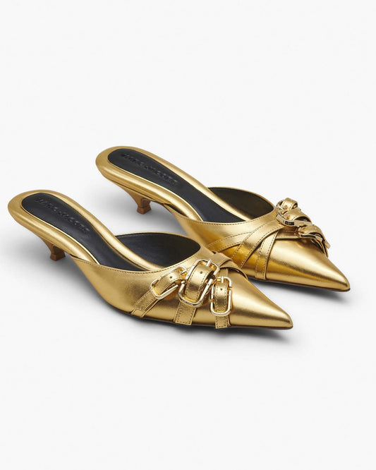 Marc Jacobs The Emma Kitten Heel Shiny Gold