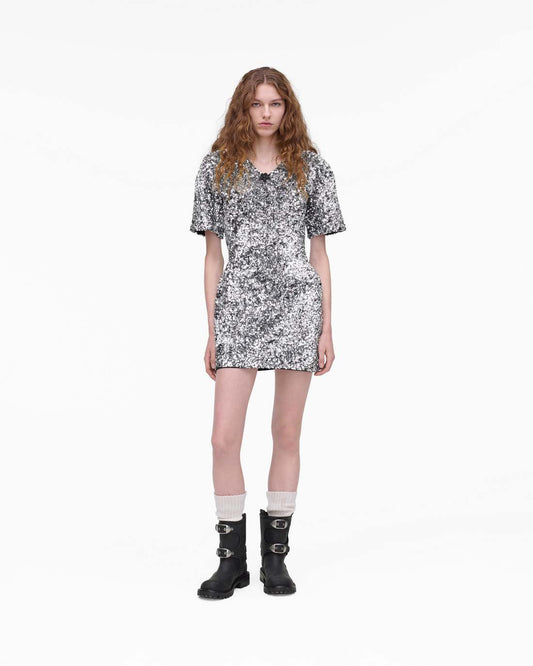 Sequin V-Neck Knit Dress Silver Marc Jacobs / READY TO WEAR|NEW ARRIVALS
