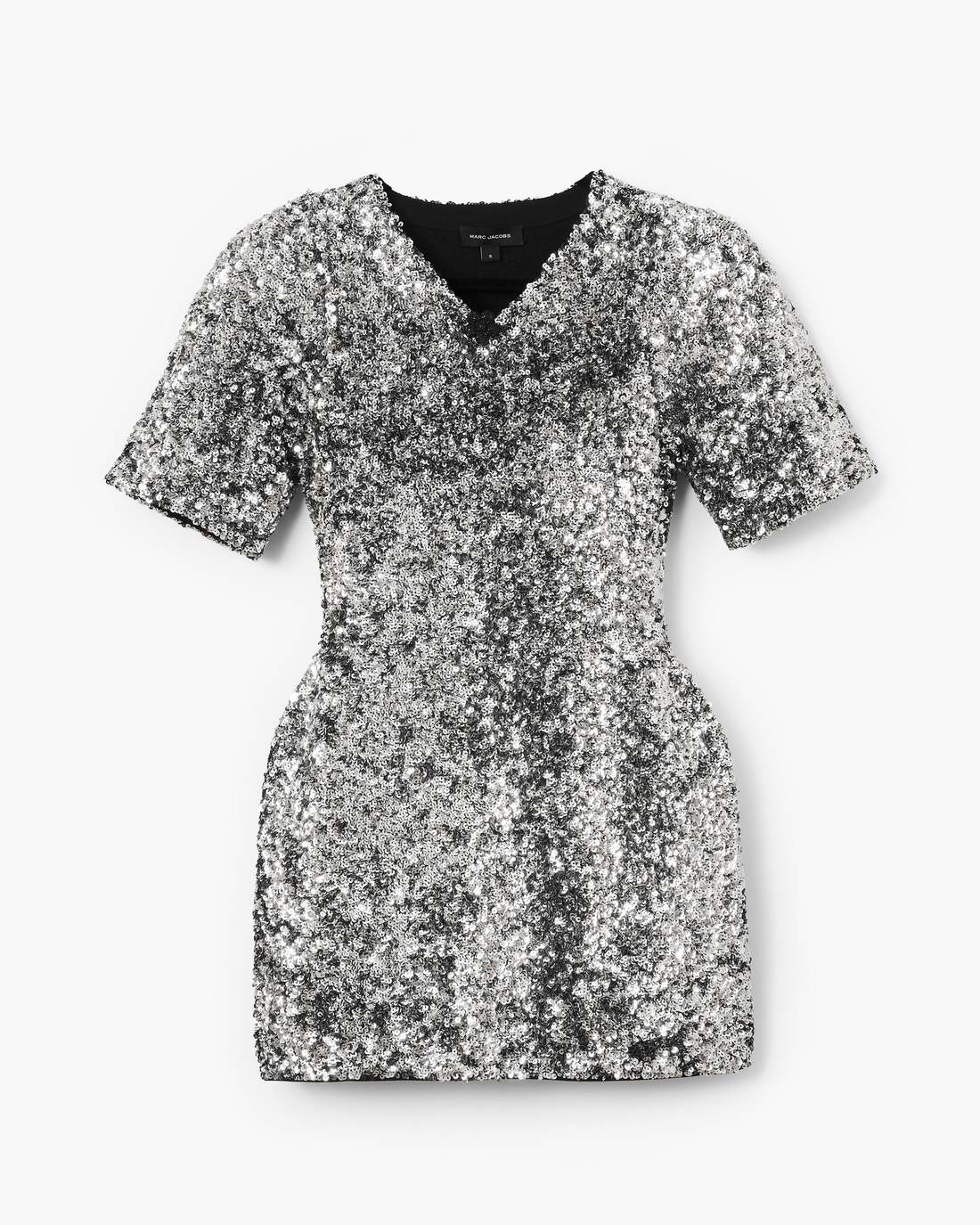 Sequin V-Neck Knit Dress Silver Marc Jacobs / READY TO WEAR|NEW ARRIVALS