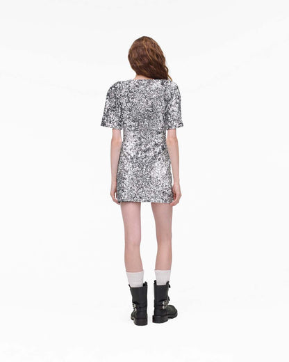 Sequin V-Neck Knit Dress Silver Marc Jacobs / READY TO WEAR|NEW ARRIVALS