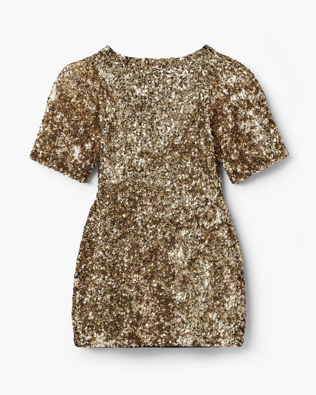 Sequin V-Neck Knit Dress Gold Marc Jacobs / READY TO WEAR