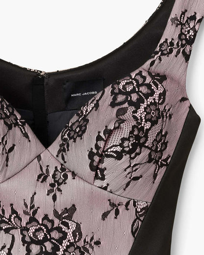 Sculpted Lace Shadow Dress Black Multi Marc Jacobs / READY TO WEAR
