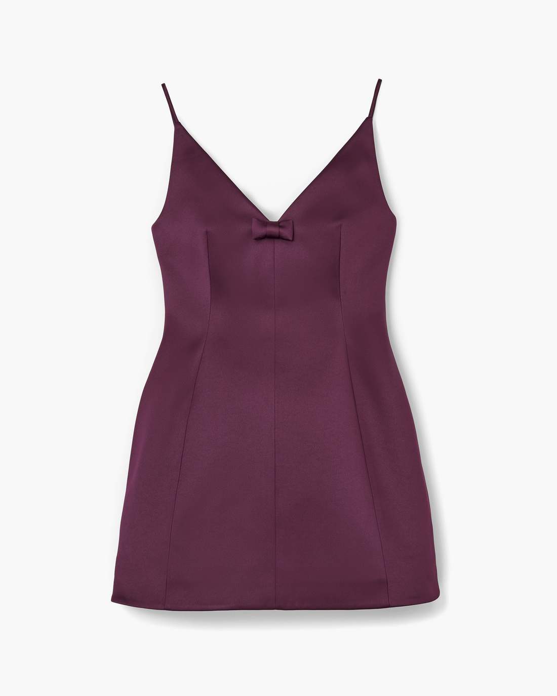 Satin Bow Dress Dark Plum Marc Jacobs / READY TO WEAR
