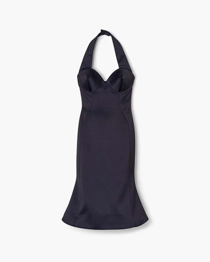 Sculpted Satin Halter Dress Black Marc Jacobs / READY TO WEAR|NEW ARRIVALS