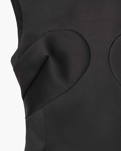 Seamed Up Satin Dress Black Marc Jacobs / READY TO WEAR