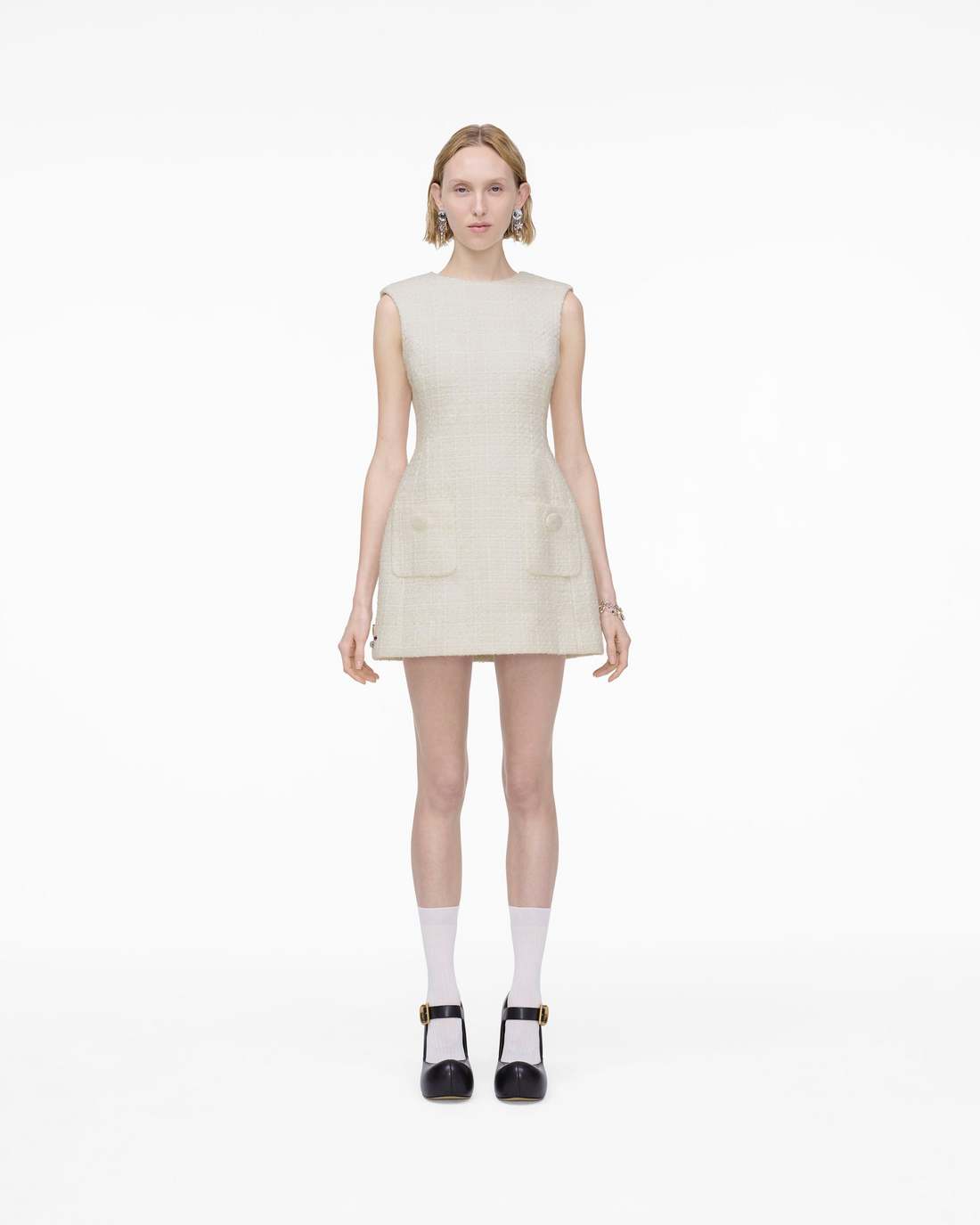 Sculptural Tweed Dress Ivory Marc Jacobs / READY TO WEAR