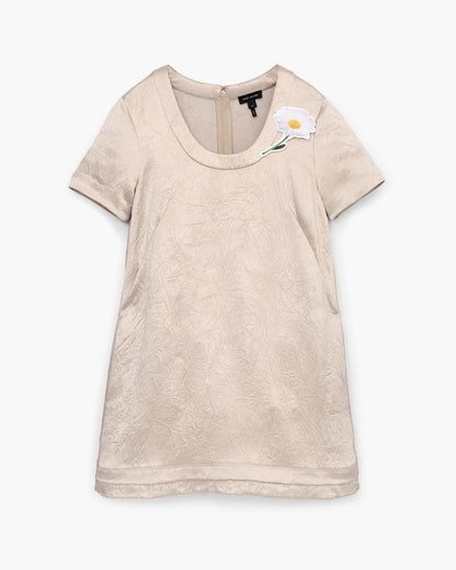 Crushed Satin Dress Champagne Marc Jacobs / READY TO WEAR