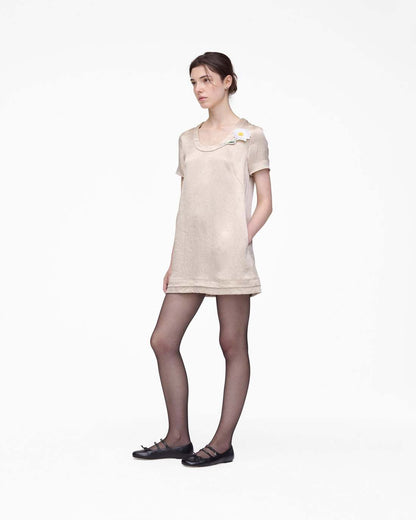 Crushed Satin Dress Champagne Marc Jacobs / READY TO WEAR